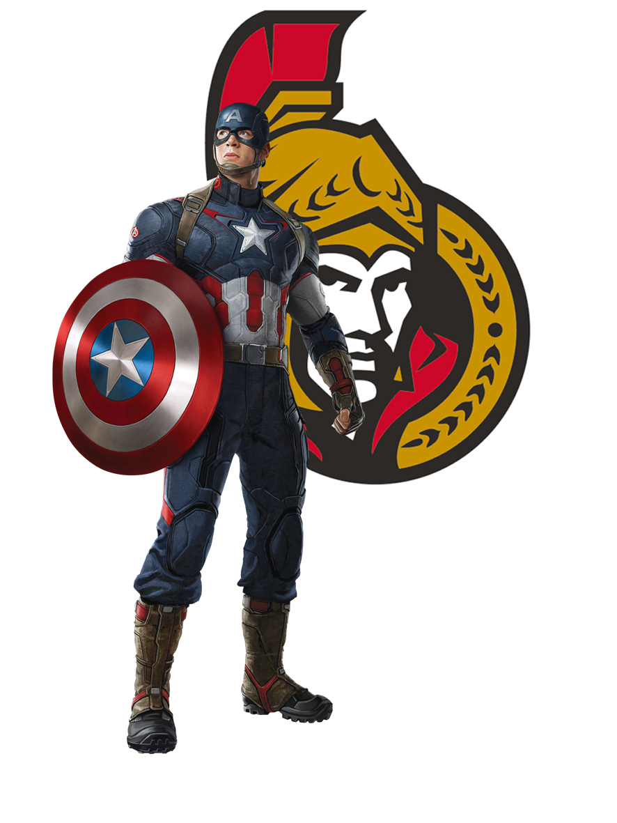 Ottawa Senators Captain America Logo vinyl decal